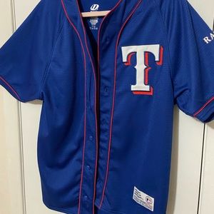 Texas rangers button up jersey